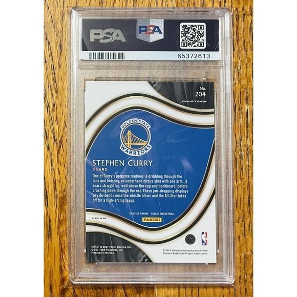 2020 Panini Select Stephen Curry #204 Courtside Red Orange Shimmer PSA 10 Gem - Picture 2 of 2